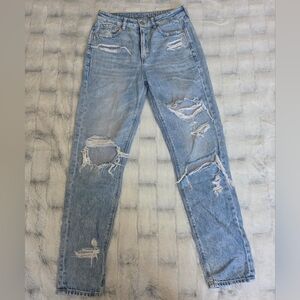 American Eagle Distressed Mom Jeans